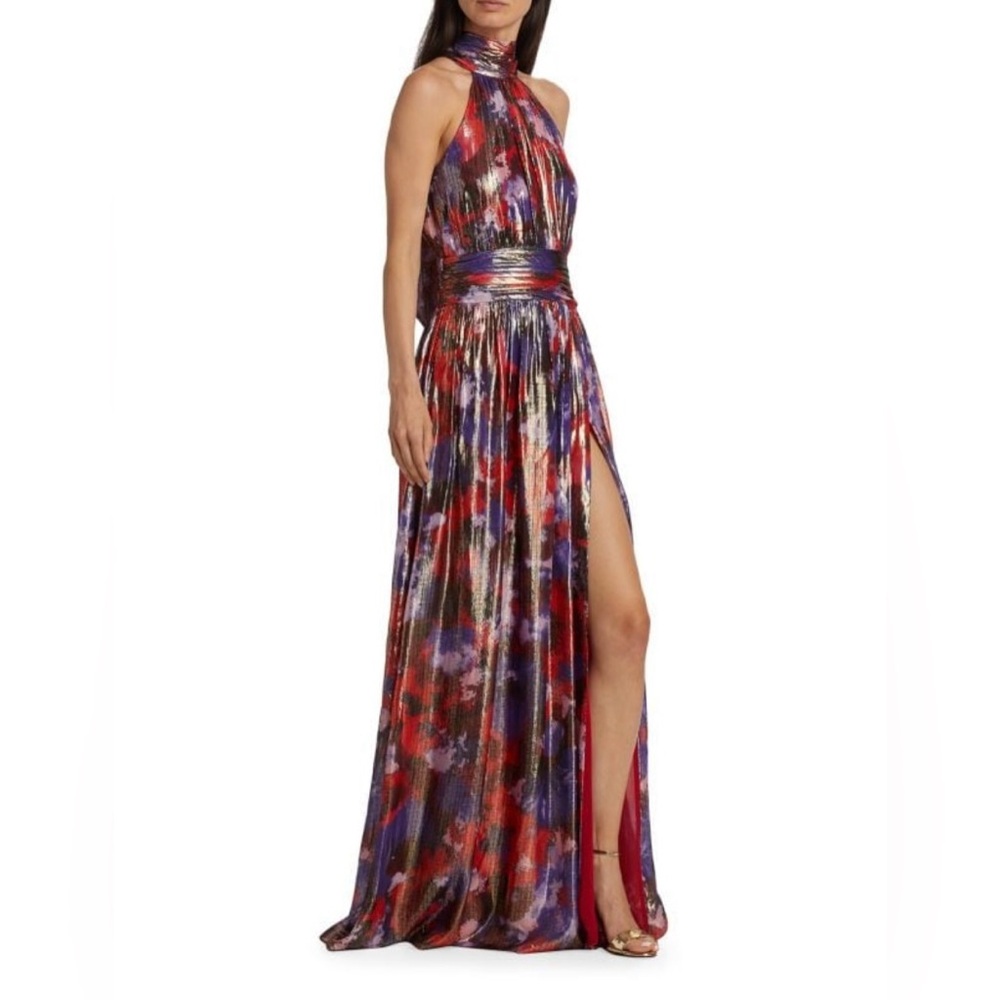 Ramy Brook Ainsley Floral Halter Maxi Dress